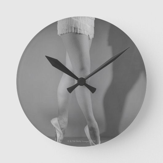 Balletttänzer Runde Wanduhr (Vorderseite)