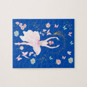Balletttänzer Schmetterlinge Blumen Puzzle (Horizontal)