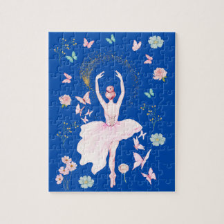 Balletttänzer Schmetterlinge Blumen Puzzle