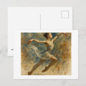 Balletttänzer springend, postkarte (Vorne/Hinten)