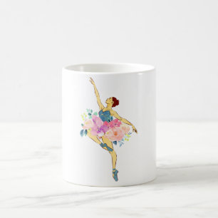 Balletttänzer Tanz Mädchen Ballerina Blume Floral Kaffeetasse