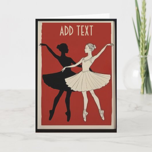 Balletttänzer, Text hinzufügen Feiertagskarte (Vorderseite)