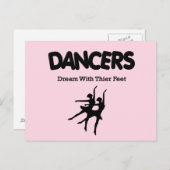 Balletttänzer träumen mit ihren Füßen Postkarte (Vorne/Hinten)