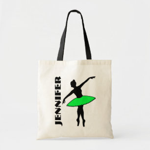 Balletttänzer Tutu Ballerina Tanz Klasse Grün Tragetasche