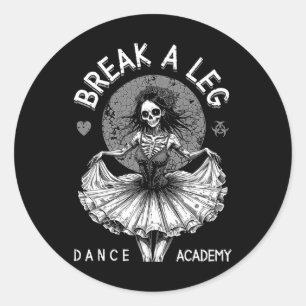 Balletttänzer Zombie Ballerina Tanzakademie Hunger Runder Aufkleber