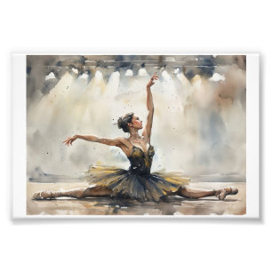 Balletttänzerin im Spagat, Fotodruck