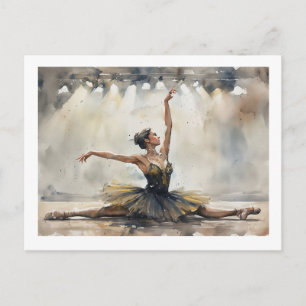 Balletttänzerin im Spagat, Postkarte
