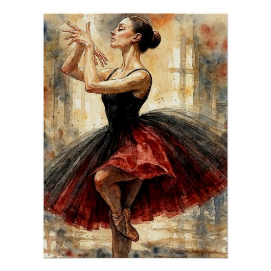 Balletttänzerin im Tutu, Poster (Vorderseite)