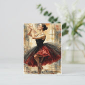 Balletttänzerin im Tutu, Postkarte (Stehend Vorderseite)