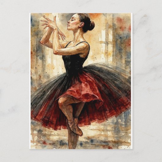 Balletttänzerin im Tutu, Postkarte (Vorderseite)