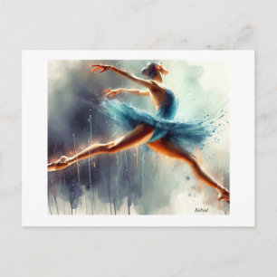 Balletttänzerin in Bewegung, Postkarte