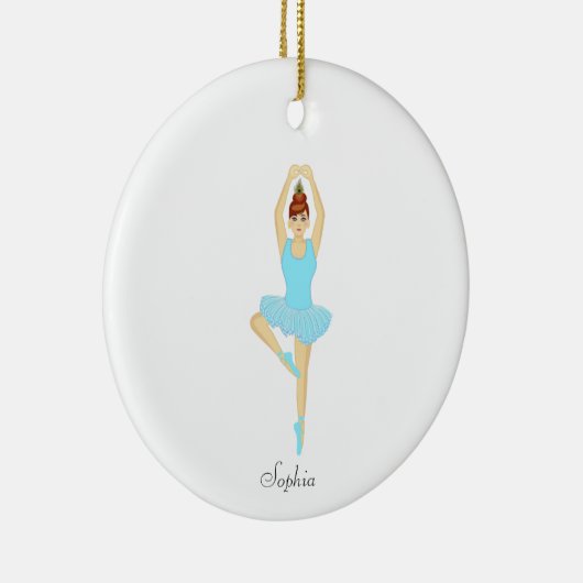 Balletttänzerin in hellblau gekleidet keramik ornament (Rechts)