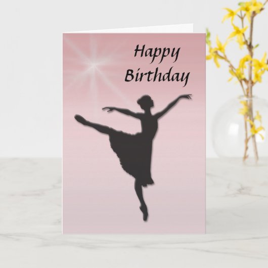Balletttänzerin Karte (Gelbe Blume)