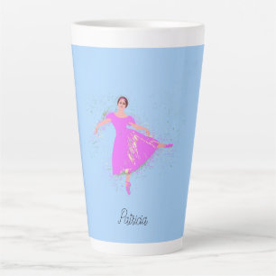 Balletttänzerin Magenta Rosa Kleid Personalisiert Milchtasse