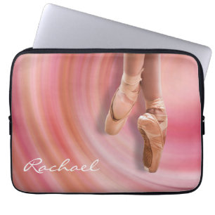 Balletttänzerin mit individuellem Namen Laptopschutzhülle