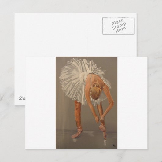 Balletttänzerin Postkarte (Vorne/Hinten)