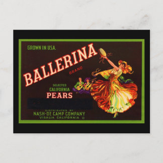 Balletttänzerin Postkarte