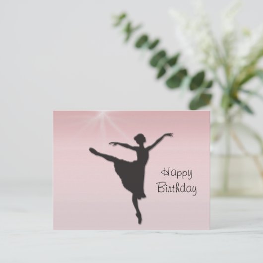 Balletttänzerin Postkarte (Stehend Vorderseite)