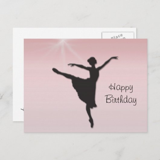 Balletttänzerin Postkarte (Vorne/Hinten)