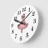 Balletttänzerin Runde Wanduhr (Winkel)