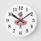 Balletttänzerin Runde Wanduhr (Vorderseite)