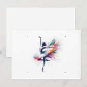 Balletttänzerin Tasse Dankeskarte (Vorne/Hinten)