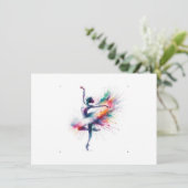 Balletttänzerin Tasse Dankeskarte (Stehend Vorderseite)