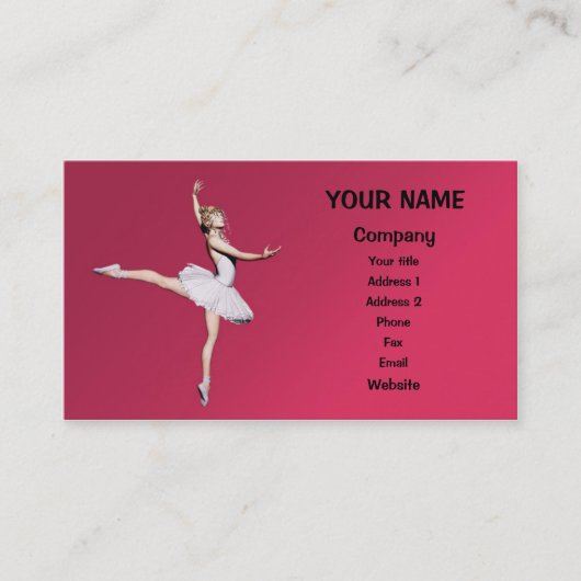Balletttänzerin Visitenkarte (Vorderseite)