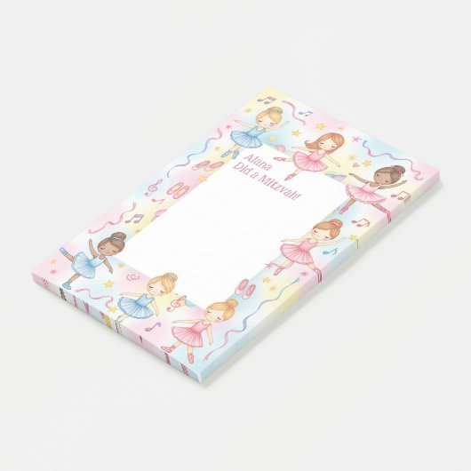 Balletttheater Ballerina Dancer Personalisiert Mit Post-it Klebezettel (angewinkelt)