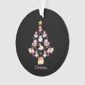 Balletttiere Ballerina Weihnachtsbaum Ornament (Vorderseite)