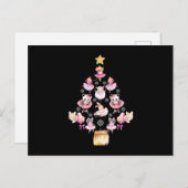 Balletttiere Ballerina Weihnachtsbaum Postkarte (Vorne/Hinten)