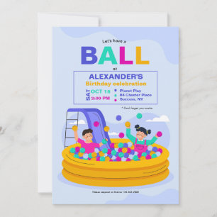 Ballgruben-Party Einladung
