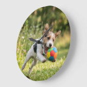 Ballhund Große Wanduhr (Winkel)