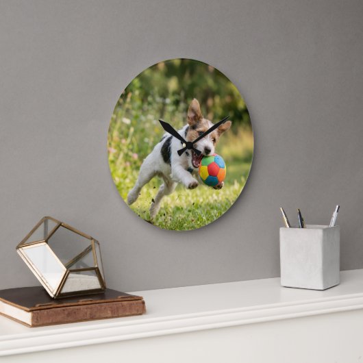 Ballhund Große Wanduhr (Büro)