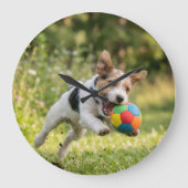 Ballhund Große Wanduhr (Vorderseite)