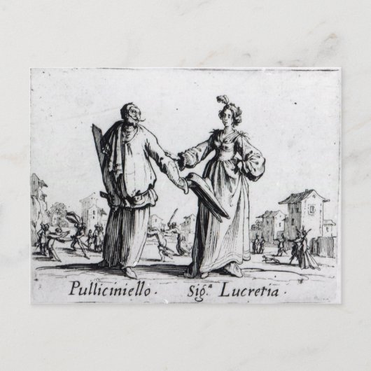 Balli de Sfessania, c.1622 2 Postkarte (Vorderseite)