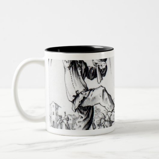 Balli de Sfessania, c.1622 Zweifarbige Tasse (Links)