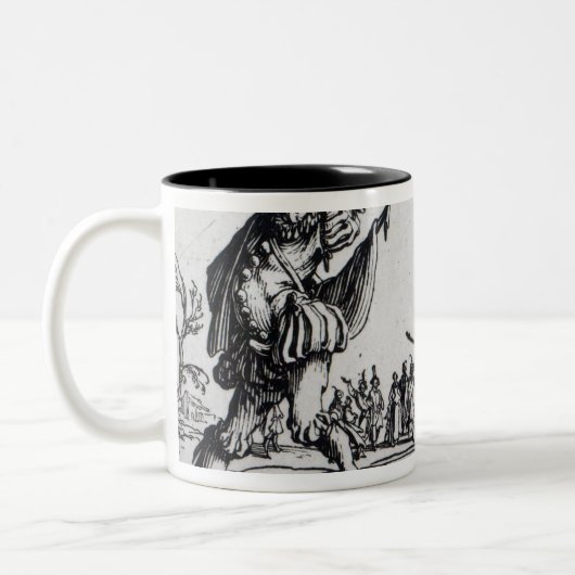 Balli de Sfessania, c.1622 Zweifarbige Tasse (Links)