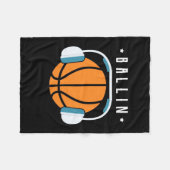 Ballin Basketball Art Fleecedecke (Vorderseite (Horizontal))
