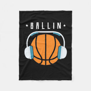 Ballin Basketball Art Fleecedecke
