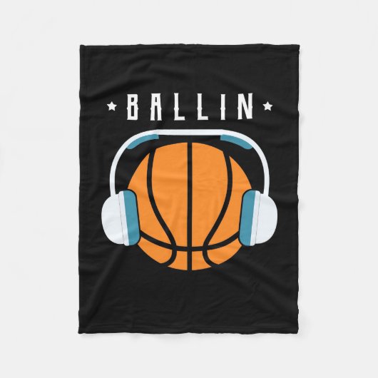 Ballin Basketball Art Fleecedecke (Vorderseite)