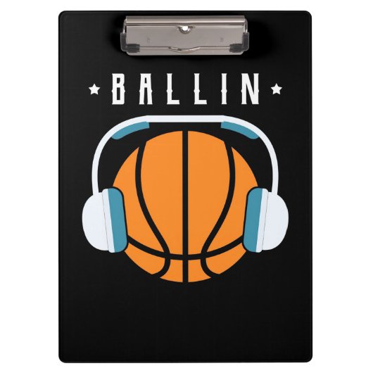 Ballin Basketball Art Klemmbrett (Vorderseite)