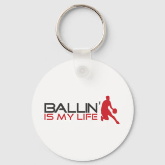 Ballin' ist mein Life Streetball Schlüsselanhänger
