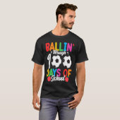 Ballin' Through 100 Days Of School Soccer Boys Ki T-Shirt (Vorne ganz)