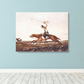 Balling Ostriches Leinwanddruck (Insitu (Holzboden))