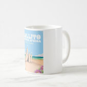 Ballito Südafrika Vintages Strandprospekt Kaffeetasse (VorderseiteRechts)