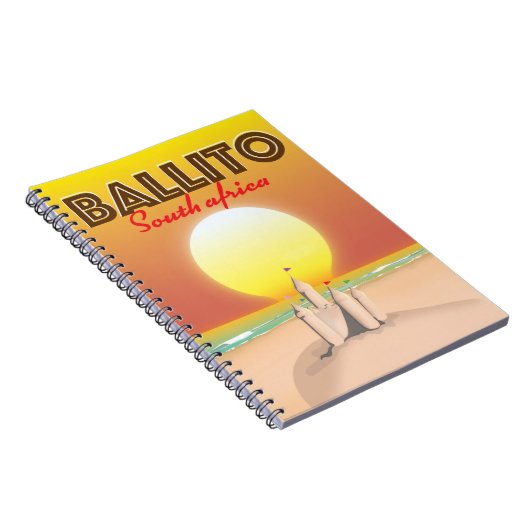 Ballito Südafrikanisches Reiseplakat Notizblock (Rechte Seite)
