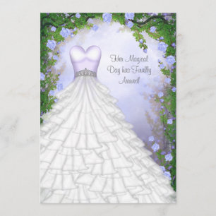 Ballkleid Partykleid Lila Rose Quinceanera Einladung