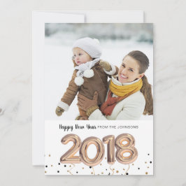 Ballon 2018 | Feierliches Glück Neues Jahr | Fotok Feiertagskarte