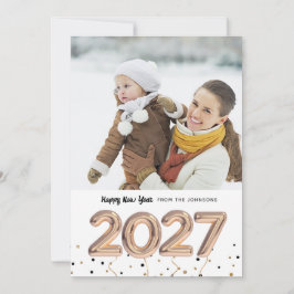 Ballon 2018 | Feierliches Glück Neues Jahr | Fotok Feiertagskarte